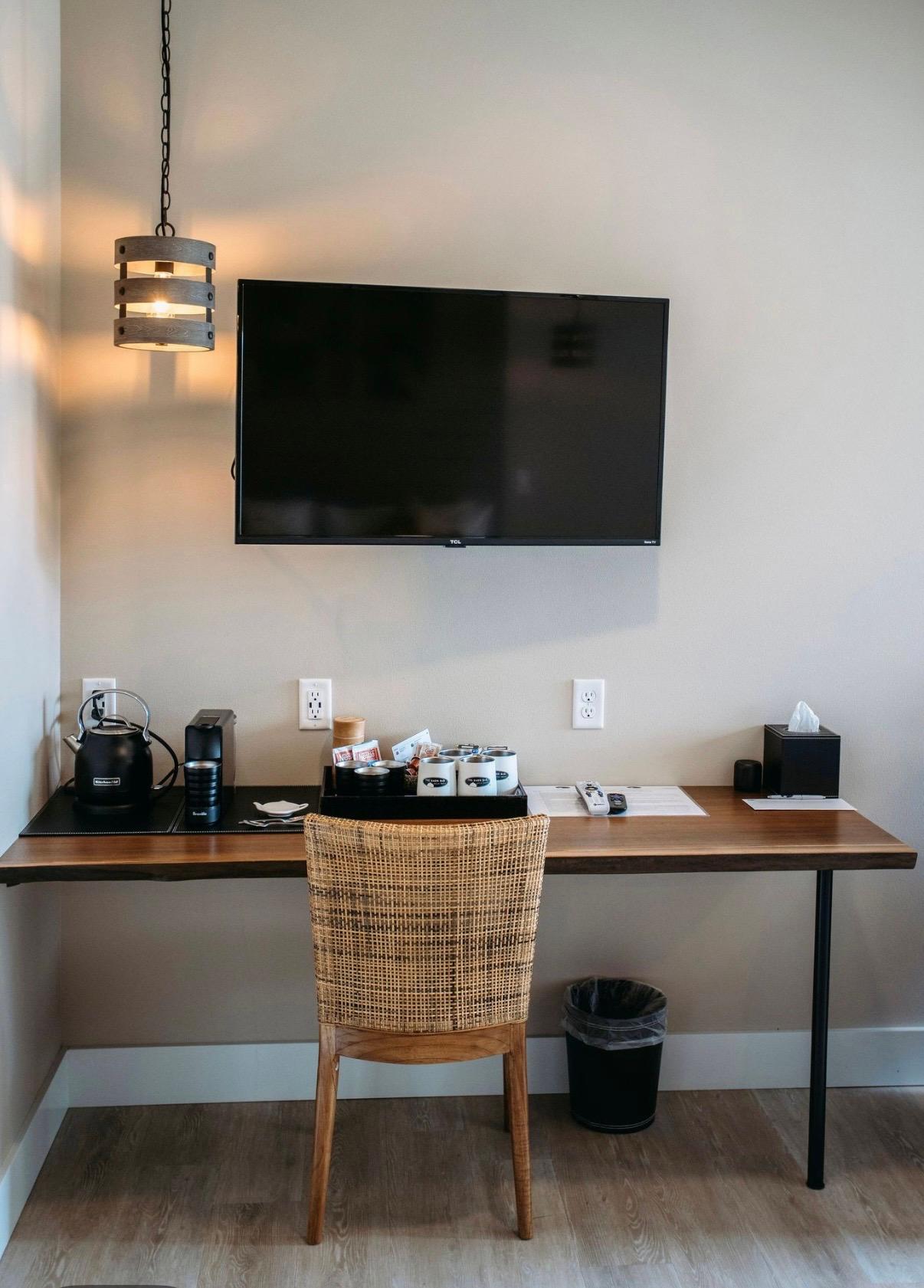 The in-suite desk & coffee bar